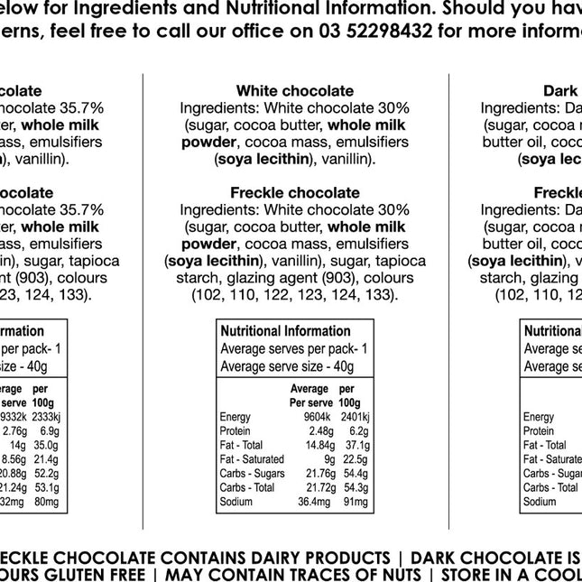 Happy Birthday Giant Freckle 230g MILK