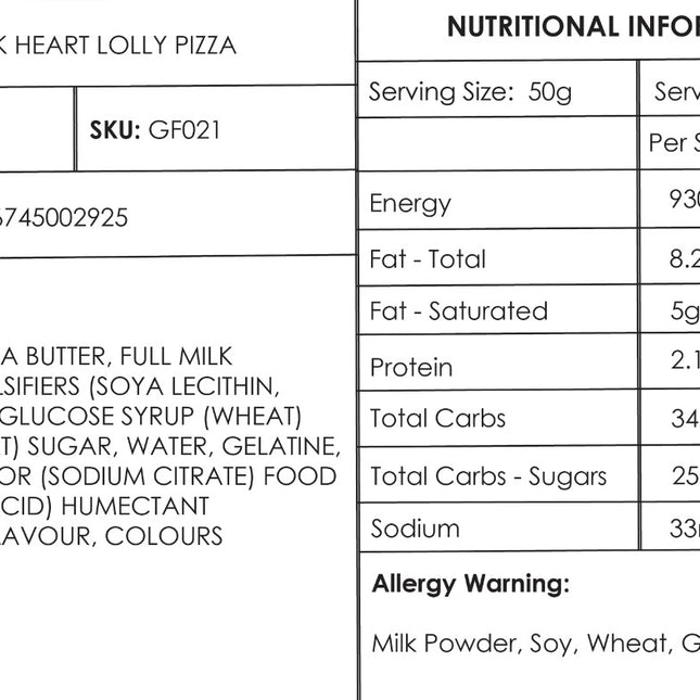 Pizza Heart 150g 18cm DARK CHOCHOLATE