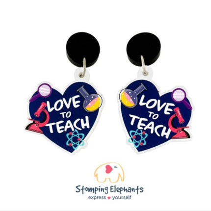 Love To Teach Science Earrings
