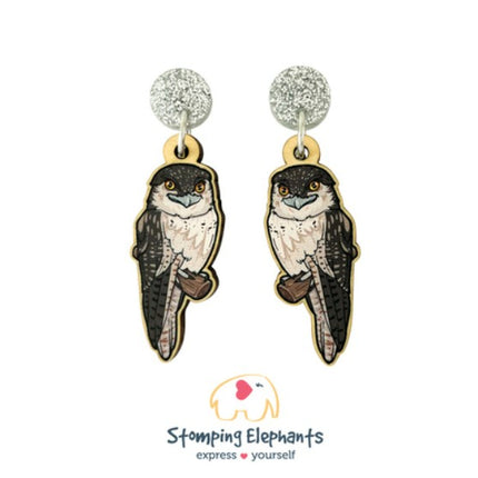 Tawny Frogmouth Earrings