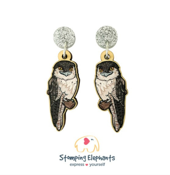 Tawny Frogmouth Earrings