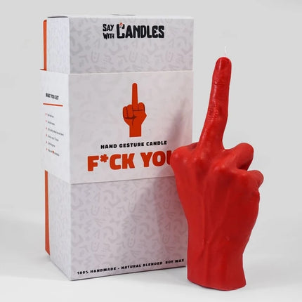 F*ck you Candle Hand - Red