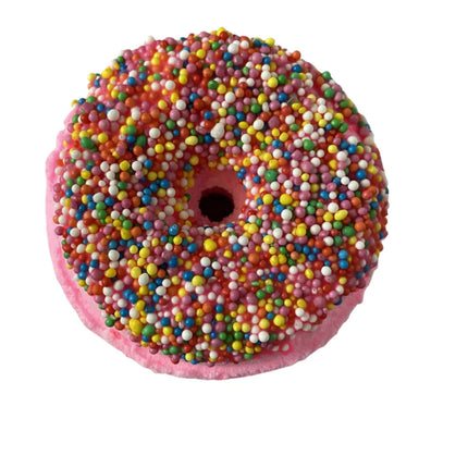 Donut Iced with Sprinkles - Pink Soda