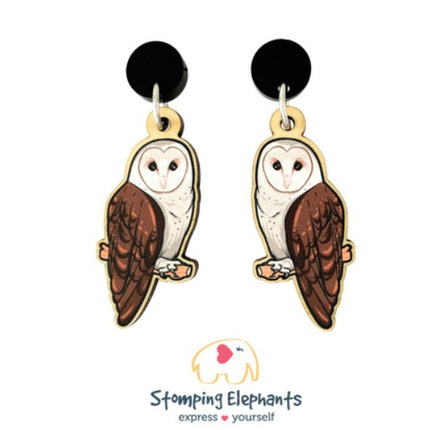 Australian Masked Owl Earrings