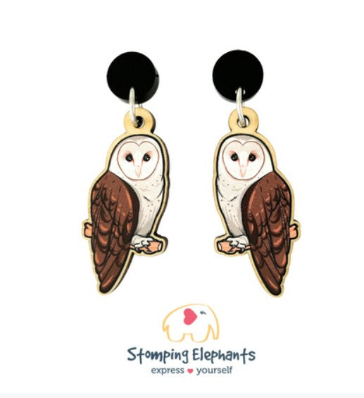Australian Masked Owl Earrings